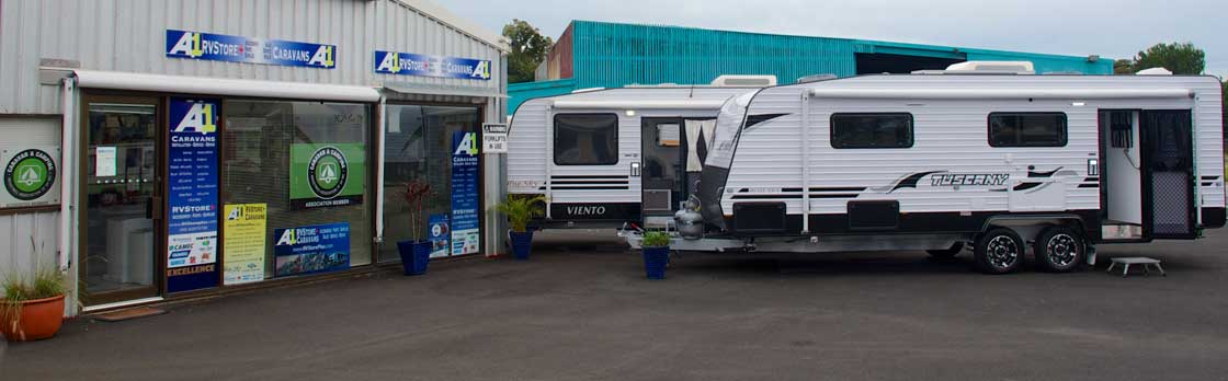 A1 Caravans RVStore Plus Accessories and Parts Shop with Blue Sky Caravans