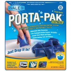 walex porta pak express porta potti cassette toilet chemical satchet