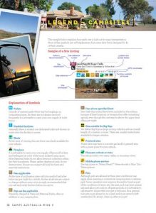 Camps 9 New edition with Hema maps sample legend page - Must have for free camps, camping with dogs