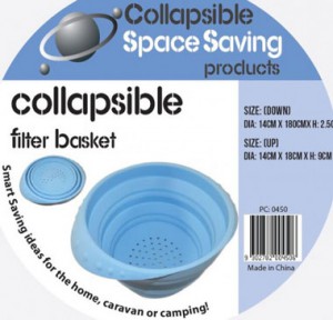 collapsible silicone colander filter