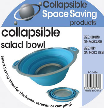 silicone collapsible salad bowl