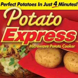 Potato express microwave potato cooker front advertising banner