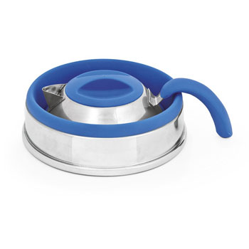 PopUp silicone collapsible kettle, 1.5L blue closed