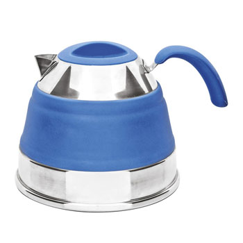 PopUp silicone collapsible kettle, 1.5L blue open