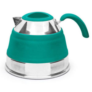 PopUp silicone collapsible kettle, 1.5L teal open