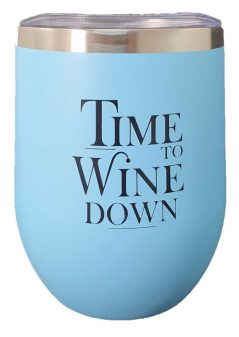 thermal keep cup hot and cold drinks blue time to wine down