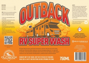 750mL outback rv superwash label