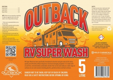 5L outback rv superwash label